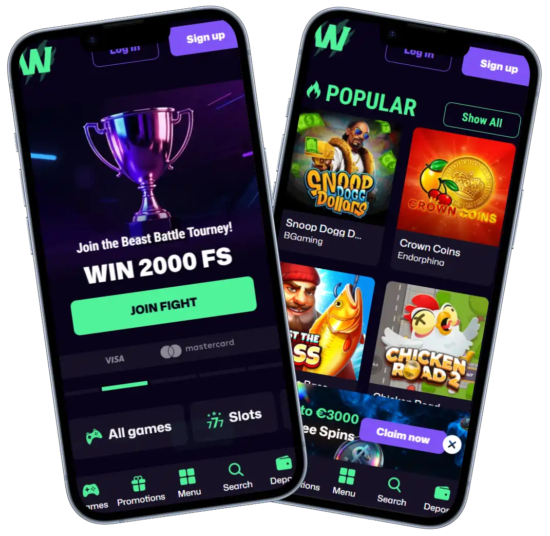 Winbeast Casino website mockup